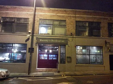 Massey's Booksellers' subtle entrance.