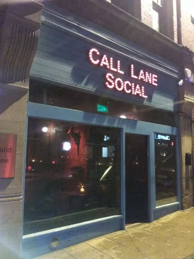 You can't miss this place. Its name is made from red lights.