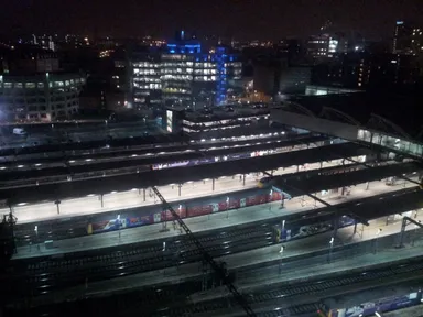 The next train to arrive on Platform 15 wil be....