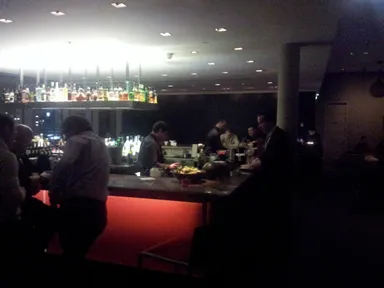 The bar area: a so-so selection of beers and more impressive selection of spirits.
