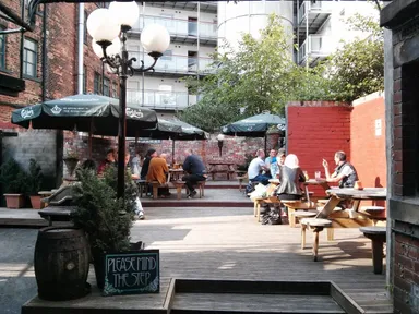 The beer terrace almost feels like a well kept secret!