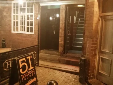 One of the four entrances in Hirst's Yard. What might we find up those stairs?