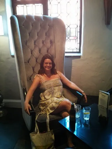 I shrunk Emily for this picture. Or is the chair really that massive?