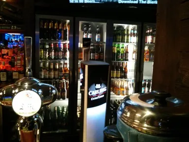 One of several beer fridges. Lots of beers!