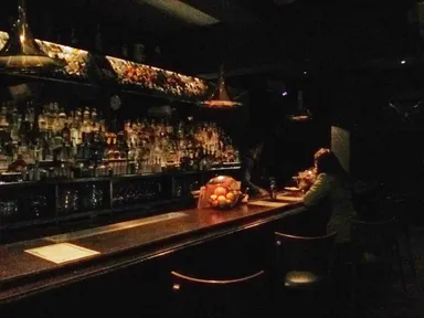 Grapefruits + nice bartender = happy Emily.