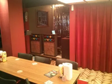 Downstairs is huge but it was also packed so we snapped this picture without people in it.