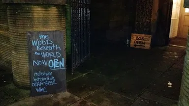 Now open! Your intrepid Questers ventured inside.