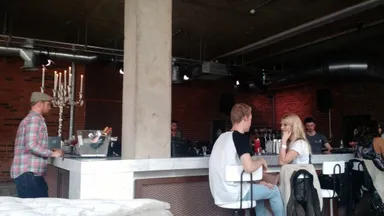 Bar in the round.