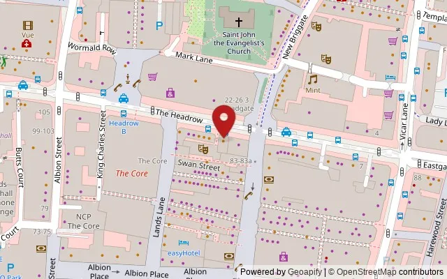 Map showing the location of 51-53 The Headrow, Leeds LS1 6LR