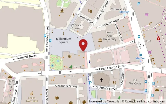 Map showing the location of 41 Cookridge Street, Millennium Square, Leeds LS2 3AW