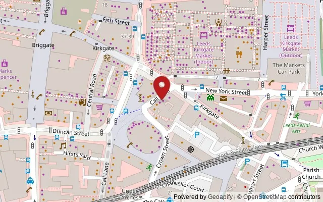 Map showing the location of 7 Call Lane, Leeds LS1 7DH