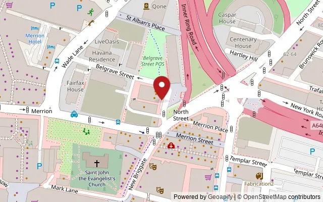 Map showing the location of 5/5a Cross Belgrave Street, Leeds LS2 8JP
