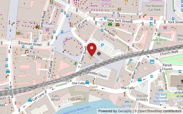 Map showing the location of Assembly Street, Leeds LS2 7DA