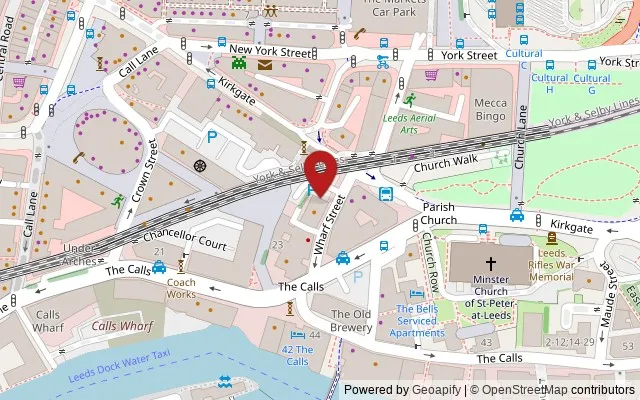 Map showing the location of 23-25 Wharf Street, Leeds LS2 7EQ