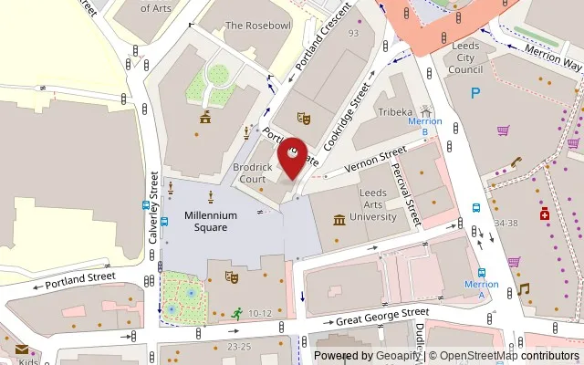 Map showing the location of 43-51 Cookridge Street, Leeds LS2 3AW,