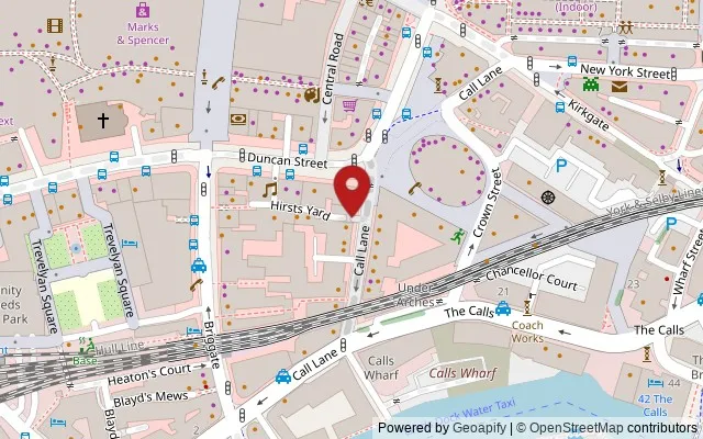 Map showing the location of 36 Call Lane, Leeds LS1 6DT,
