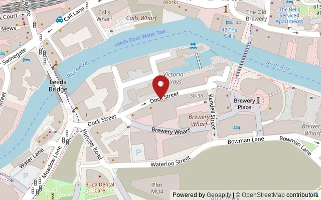 Map showing the location of 24 Dock Street, Leeds LS10 1JF