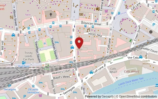 Map showing the location of 163 Lower Briggate, Leeds LS1 6LY
